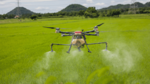 drone watering crops