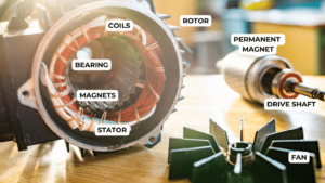 parts of a brushless dc motor