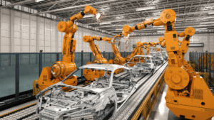 collaborative robots - cobots in a factory