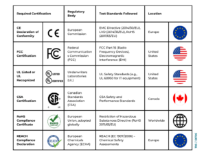 regulatory compliance certifications